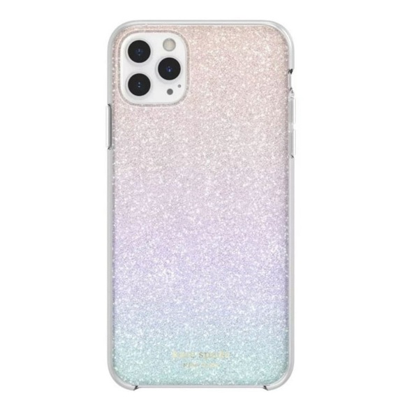 Kate Spade Apple iPhone 11 Pro Max/ XS Max Hard Shell Phone Case Ombre Glitter - Picture 2 of 4